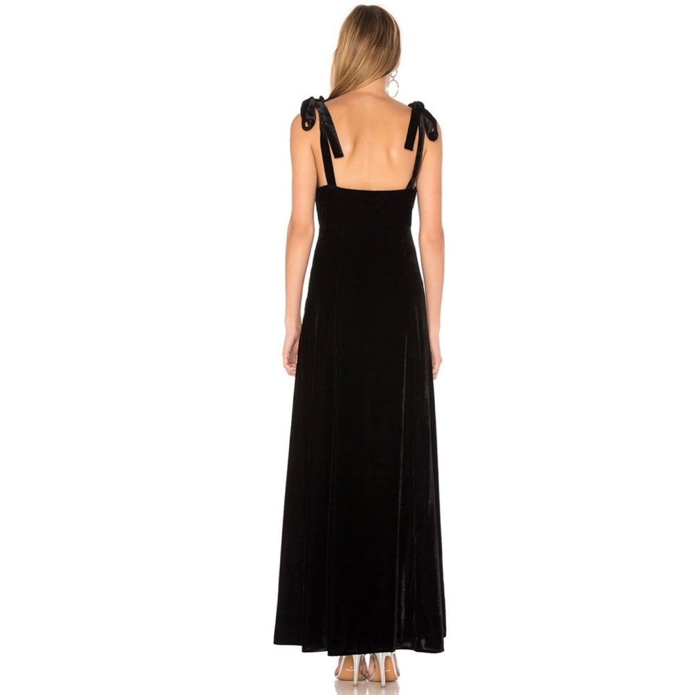 NEW PRIVACY PLEASE BLACK VELVET MAXI DRESS - Picture 6 of 8
